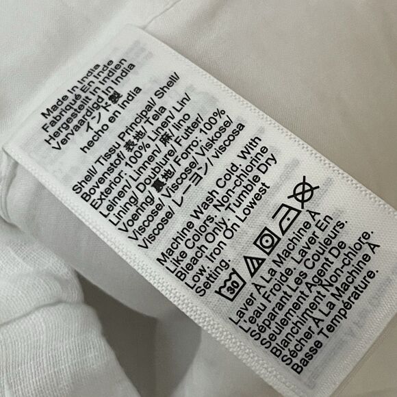 J. Crew Scoopneck Linen Vest Size 4 White NEW Coastal Preppy Nautical Casual - Picture 11 of 11